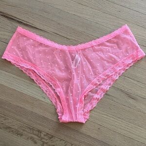 Victorias Secret Pink Mesh  Panties - Large